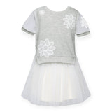 Baby Sara Twofer Mesh Tutu Dress ~ Gray