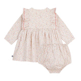 Petit Bateau Baby l/s Floral Print Dress w/ Bloomers ~ Multi