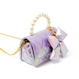 Tiny Treats Shiny Quilted Fluffy Bow Handbag