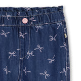 Billieblush Baby Bow Print Denim Pants