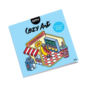Omy Cozy Art Coloring Book ~ Supermarket
