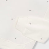 Mayoral Girls Crystal Embellished Sweatshirt ~ Natural