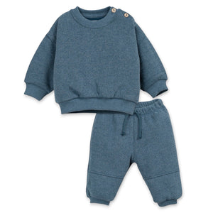 Play Up Baby Fleece Sweatshirt & Sweatpants Set ~ Slate