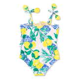 Shade Critters Santorini Citrus Tie Shoulder Ruffle Swimsuit ~ Multi