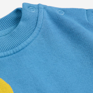 Bobo Choses Baby Striped Duck Sweatshirt ~ Blue
