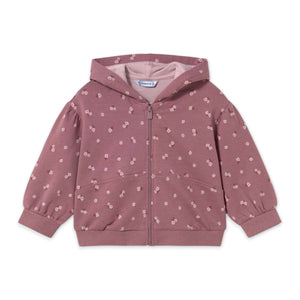 Mayoral Baby Girl Zip Hoodie, l/s Top & Pants Set ~ Violet