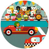 Djeco Racecar Mini Silhouette Puzzle