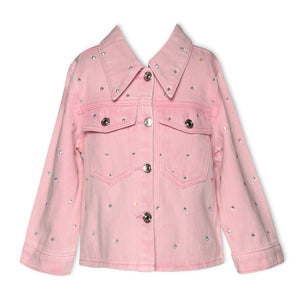 Baby Sara Denim Jacket w/ Rhinestones ~ Pink