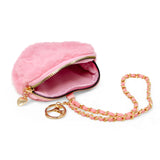 Tiny Treats Fuzzy Heart Wristlet/Coin Purse