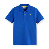 Scotch & Soda Boys Fabric-Dyed Polo ~ Harbor Blue