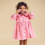 Huxbaby Cherry Vintage Collar Dress ~ Bubblegum