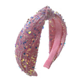 Bari Lynn Velvet Sprinkle Sequin Knot Headband