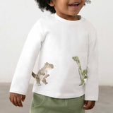 Mayoral Baby Boy Dino Play l/s T-Shirt ~ Cream