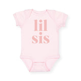 Sweet Wink Lil Sis s/s Onesie ~ Ballet Pink