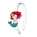 Lilies & Roses Underwater Red Hair Glitter Mermaid Headband