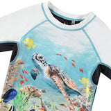 Molo Baby Neptune Rashguard & Niko Swim Trunks Set ~ Happy Ocean