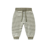 Quincy Mae Velour Relaxed Sweatshirt & Sweatpants Set ~ Spruce Stripe