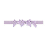 Bari Lynn Small Crystalized Bow on Elastic Baby Headband