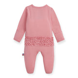 Magnetic Me Modal Ruffle Footie ~ Tickled Pink