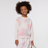 Billieblush Studded Heart Knit Sweater 7-12 ~ Baby Pink