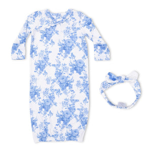 Angel Dear Kimono Gown & Knot Headband Set ~ Dream Cottage Floral