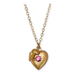 Bottleblond Heart & Key Locket