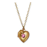Bottleblond Heart & Key Locket