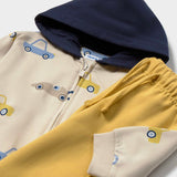 Mayoral Baby Boy Cars Print 3pc Tracksuit Set ~ Custard