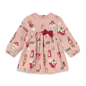 Mayoral Baby Girl London Print Fleece Dress ~ Petisui