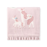 Elegant Baby Unicorn Knit Fur Back Blanket ~ Violet