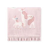 Elegant Baby Knit Fur Back Blanket ~ Violet Unicorn