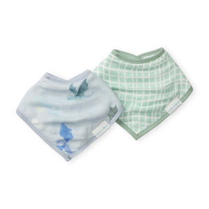 Loulou Lollipop Muslin Bandana Bib Set ~ Magical Dragons