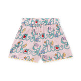 Stella McCartney Girls Stella Lettering s/s Blouse & Shorts Set ~ Pink Multi