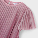 Mayoral Girls Degrade Pleated Dress ~ Raspberry