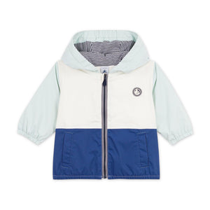 Petit Bateau Baby Color Block Hooded Jacket ~ Multi