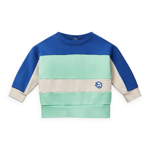 Wynken Baby Colorblock Sweatshirt & Joggers Set ~ Green/Blue