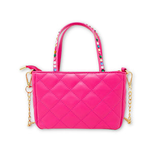 Tiny Treats Quilted Rhinestone Tote Bag