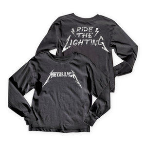 Rowdy Sprout Baby Metallica Ride the Lightening l/s Tee ~ Washed Black