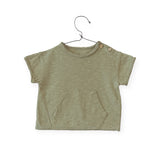Play Up Baby Jersey T-Shirt & Printed Woven Shorts Set ~ Moss/Palms