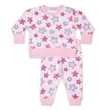 Little Mish Tie Dye Stars Sweatshirt & Joggers Set ~ Pink