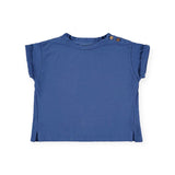 Babyclic T-Shirt & Printed Short Overalls Set ~ Klein Blue/Birds Fly