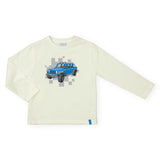 Mayoral Boys Blue Jeep l/s T-Shirt ~ Cream