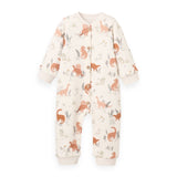 Elegant Baby Printed Fleece Romper ~ Dinosaur Family