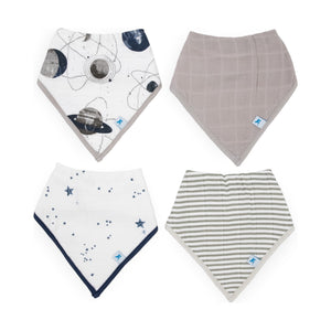 Little Unicorn Cotton & Muslin Bandana Bib 4 Pack ~ Planetary