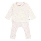 Petit Bateau Onesie, Cardigan & Pants Set ~ Cream Multi