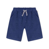 Petit Bateau Boys Terry Zip Hoodie & Shorts Set ~ Blue
