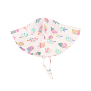 Angel Dear Wide Brim Muslin Sunhat ~ Floral Popsicles