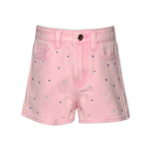Baby Sara Denim Shorts w/ Rhinestones ~ Pink