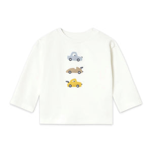 Mayoral Baby Boy 3 Cars l/s T-Shirt ~ Ivory