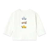 Mayoral Baby Boy 3 Cars l/s T-Shirt ~ Ivory
